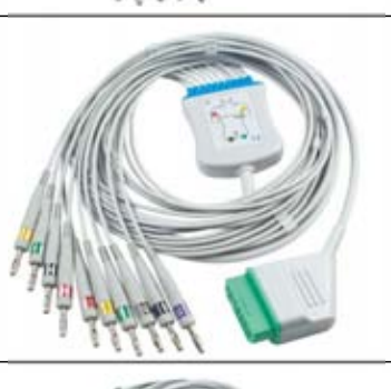 Cable EKG de una pieza, extremo paciente: DIN 3,0 mm, estándar AHA – compatible con Nihon Kohden Japan BSM-2301… – ref. BKY18-AD