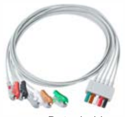 Cable troncal / latiguillos ECG, extremo paciente: broche, 3 derivaciones, estándar AHA – compatible con Mindray BeneVision N1… – ref. BCF3-22AS