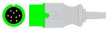 Cable ECG de una pieza, extremo paciente: grabber, 3 derivaciones, estándar AHA – compatible con Yonker – ref. BCY3-54AG