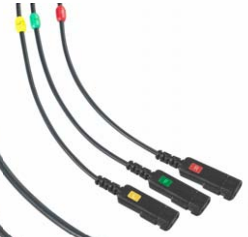 Cable troncal / latiguillos ECG, extremo paciente: broche, 3 derivaciones, estándar AHA – compatible con Petas