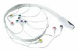 Cable ECG para Holter, extremo paciente: broche, 4 derivaciones, estándar IEC – compatible con Mortara