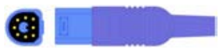 Sensor SpO2 reutilizable, sensor de punta blanda adulto, longitud 3 m, conector de 8 pines, tecnología Oximax – compatible con Philips/HP Mp20 Mp30…