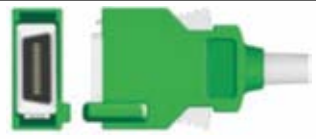 Cable ECG de una pieza, extremo paciente: grabber, 3 derivaciones, estándar IEC – compatible con Nihon Kohden Life Scope OPV-1500…