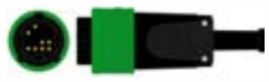 Cable troncal / latiguillos ECG, 3 derivaciones, estándar IEC, estilo de conector: DIN – compatible con Saadat