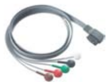 Cable ECG para Holter, extremo paciente: broche, 5 derivaciones, estándar IEC – compatible con PHILIPS Digitrak-Plus