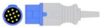 Sensor SpO2 reutilizable, sensor de punta blanda lactante, longitud 3 m, conector de 12 pines – compatible con Biolight