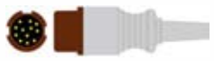 Cable / transductor de presión invasiva (PAI), longitud 3,5 m – compatible con Mindray/ Datascope 2×Edward IBP Cable