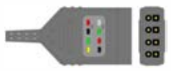 Cable troncal / latiguillos ECG, 4 derivaciones, estándar IEC – compatible con IVY