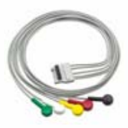 Cable ECG para Holter, extremo paciente: broche, 5 derivaciones, estándar IEC – compatible con BLT/BTL-08 H100