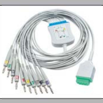 Cable EKG de una pieza, extremo paciente: grabber, estándar AHA – compatible con GE – ref. BKY07-AG