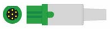 Cable ECG de una pieza, extremo paciente: grabber, 3 derivaciones, estándar AHA – compatible con Siemens Dräger SC5000…