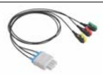 Latiguillos ECG radiotransparentes, 6 derivaciones, estándar IEC – compatible con Nihon Konhden – ref. BCFR6-09LI