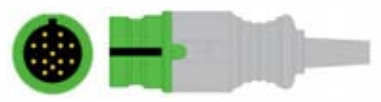Cable ECG de una pieza, extremo paciente: grabber, 3 derivaciones, estándar AHA – compatible con Promed