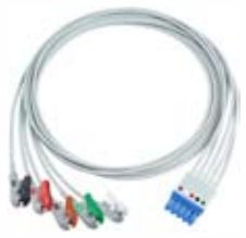 Cable troncal / latiguillos ECG, extremo paciente: grabber, 5 derivaciones, estándar AHA, estilo de conector: DG – compatible con… – ref. BCF5-06AG-R