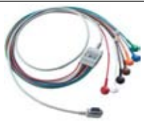 Cable ECG para Holter, extremo paciente: broche, 5 derivaciones, estándar AHA – compatible con GE SEER LIGHT (Short Type)