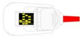 Sensor SpO2 reutilizable, pinza dactilar adulto, longitud 1 m, conector de 12 pines – compatible con Masimo