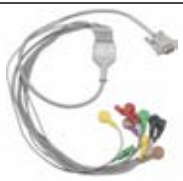 Cable ECG para Holter, extremo paciente: broche, 10 derivaciones, estándar IEC – compatible con MEIGAOYI