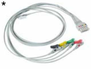 Cable troncal / latiguillos ECG, extremo paciente: broche, 5 derivaciones, estándar AHA – compatible con Mindray