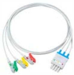 Cable troncal / latiguillos ECG, extremo paciente: grabber, 3 derivaciones, estándar AHA – compatible con Nihon Kohden BSM-2300Life Scope I…