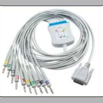 Cable EKG de una pieza, extremo paciente: banana 4,0 mm, estándar AHA – compatible con Mindray DECG-03A – ref. BKY21-AB