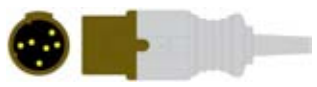 Sensor SpO2 reutilizable, pinza dactilar adulto, longitud 3 m, conector de 6 pines – compatible con Kontron