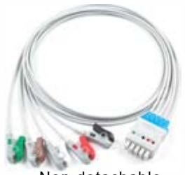 Cable troncal / latiguillos ECG, extremo paciente: grabber, 3 derivaciones, estándar AHA – compatible con GE Marquette