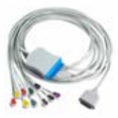 Cable ECG para Holter, extremo paciente: banana 4,0 mm, 10 derivaciones, estándar AHA – compatible con Edan DX12