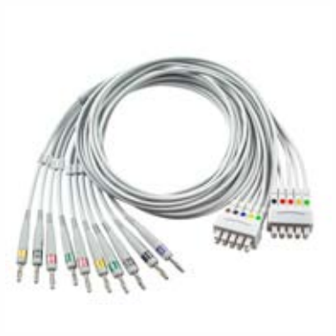 Cable troncal / latiguillos EKG, extremo paciente: banana 4,0 mm, estándar AHA – compatible con GE Muliti-Link