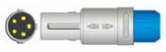 Sensor SpO2 reutilizable, pinza dactilar adulto, longitud 3 m, conector de 5 pines – compatible con Goldway UT4000A UT4000B UT4000F…