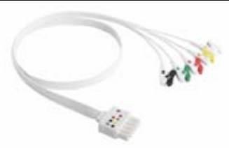 Latiguillos ECG desechables, extremo paciente: grabber, 3 derivaciones, estándar AHA – compatible con Mindray