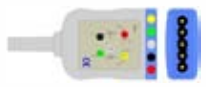 Cable troncal / latiguillos ECG, 3 derivaciones, estándar AHA – compatible con Datascope/Maquet/Getinge