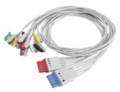 Cable troncal / latiguillos EKG, extremo paciente: banana 4,0 mm, estándar AHA – compatible con Philips (5+5 leadwires)