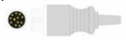 Cable troncal / latiguillos ECG, 3 derivaciones, estándar AHA, estilo de conector: AA – compatible con Philips/HP 43100A…