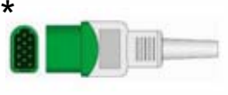 Cable troncal / latiguillos ECG, 3 derivaciones, estándar AHA, estilo de conector: Datascope – compatible con Mindray/Datascope