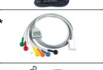 Cable ECG para Holter, extremo paciente: broche, 5 derivaciones, estándar AHA – compatible con GE SEER 1000