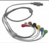Cable ECG para Holter, extremo paciente: broche, 7 derivaciones, estándar AHA – compatible con JincoMed Old Type