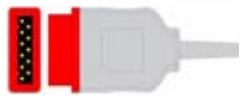 Cable / transductor de presión invasiva (PAI), longitud 0,3 m – compatible con GE 1x General 6Pin IBP Cable
