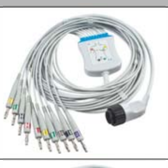 Cable EKG de una pieza, extremo paciente: banana 4,0 mm, estándar AHA – compatible con Kenz 103… – ref. BKY08-AB