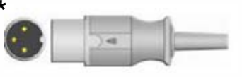 Sensor de temperatura, general, longitud 3 m – compatible con JW Medical – ref. BTD-42A