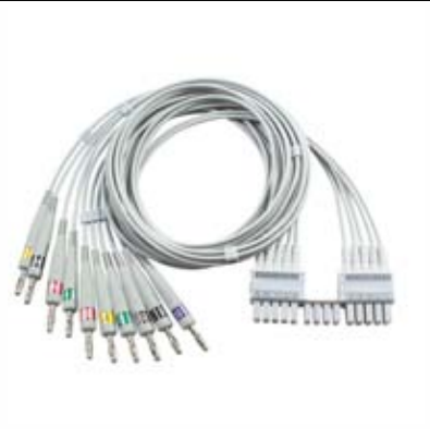 Cable troncal / latiguillos EKG, extremo paciente: banana 4,0 mm, estándar AHA – compatible con Mortara