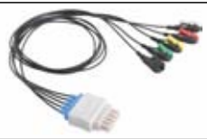Latiguillos ECG radiotransparentes, 3 derivaciones, estándar AHA – compatible con Datex – ref. BCFR3-05A