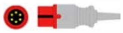 Cable / transductor de presión invasiva (PAI), longitud 0,3 m – compatible con Spacelabs 1x 10PiN IBP Cable