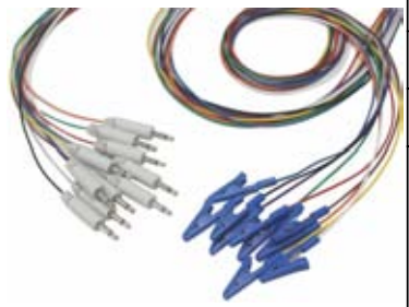 Cable EEG, conector mono 3,5 mm, grabber, longitud 1,5 m, material: chapado en cloruro de plata, empaque: 10 uds