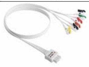 Latiguillos ECG desechables, extremo paciente: grabber, 3 derivaciones, estándar AHA – compatible con Nihon Kohden