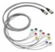 Cable ECG para Holter, extremo paciente: broche, 4 derivaciones, estándar IEC – compatible con Shanghai quntian