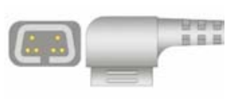 Sensor SpO2 reutilizable, sensor de punta blanda adulto, longitud 3 m, conector de 6 pines – compatible con Criticare(CSI)