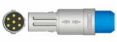 Cable ECG de una pieza, extremo paciente: grabber, 3 derivaciones, estándar IEC – compatible con Samsung