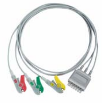 Cable troncal / latiguillos ECG, extremo paciente: grabber, 3 derivaciones, estándar AHA – compatible con Mindray BeneVision N1… – ref. BCF3-31AG