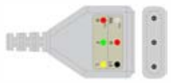 Cable troncal / latiguillos ECG, 3 derivaciones, estándar IEC, estilo de conector: DIN – compatible con Siemens Dräger Sc5000… – ref. BCZ3-39I