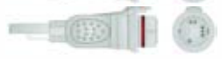 Cable / transductor de presión invasiva (PAI), longitud 3,5 m – compatible con GE 2x B.D IBP Cable